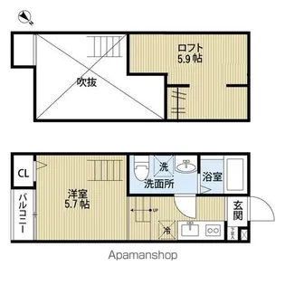 ブラインドサイド幕張【1階】の間取り