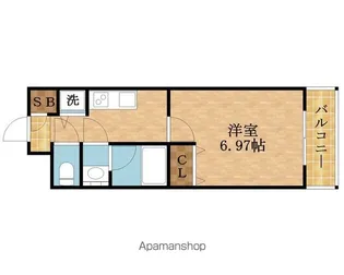 SK RESIDENCES 放出【8階】の間取り
