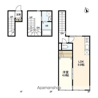 ウェルスクエア等々力【3階】の間取り