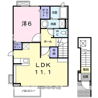 アニメートⅡ【2階】の間取り