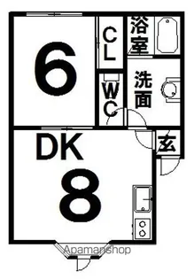 わんわんハイツ2【202号室】の間取り