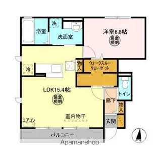 スカイブルー H【1階】の間取り