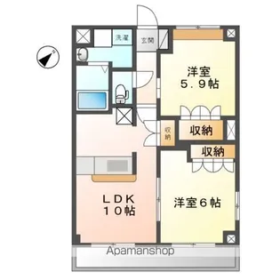 ヒンメルブロー (HIMMEL BLA)【3階】の間取り