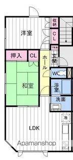 宮の沢2ー2ハウス【3階】の間取り