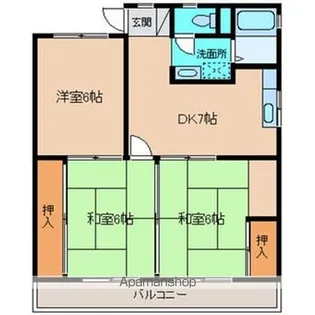 蓮ヶ池ハイム【2階】の間取り
