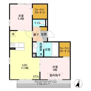 レイクルイーズ【3階】の間取り