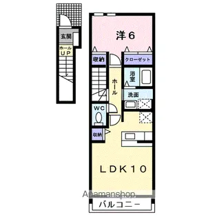 グラース メゾン Ⅰ【2階】の間取り