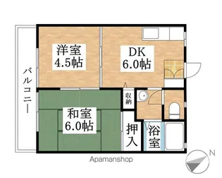 ハイツサンウェイ【1階】の間取り