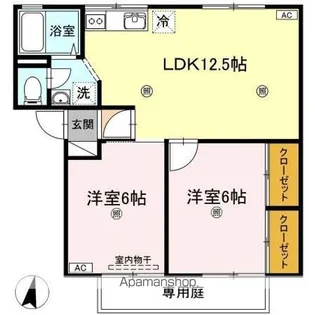 セシル豊浜【1階】の間取り
