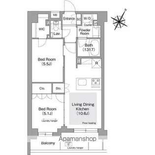 コンフォリア・リヴ文京護国寺【3階】の間取り