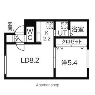 キューブ中の島2・3N【2階】の間取り