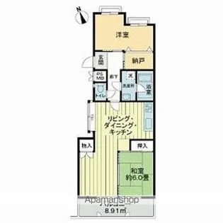 ライオンズマンション虹ヶ丘ガーデン参番館【202号室】の間取り