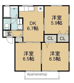 WORKハイツ【102号室】の間取り