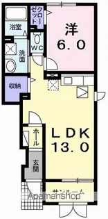 ポラリスⅢA【1階】の間取り