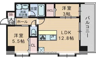 スプランディッドライズ新大阪ノース【6階】の間取り
