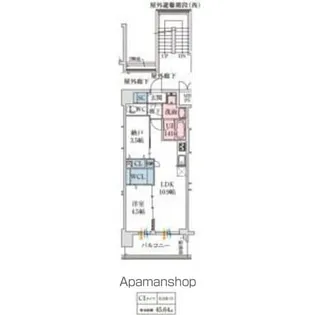 スプランディッド大阪ベイサイドDUE【6階】の間取り