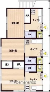 ヒルサイドテラス友丘【201号室】の間取り