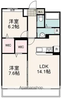 黒門【202号室】の間取り