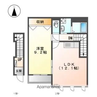 トロワ アンジェロ【201号室】の間取り