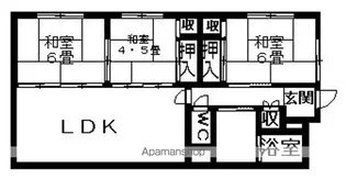 岡田ハイム【3階】の間取り