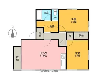 南角ハイツ第一【201号室】の間取り