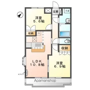 フォールバレー【1階】の間取り