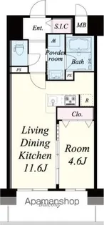 ブル フォルトゥーナ扇町【2階】の間取り
