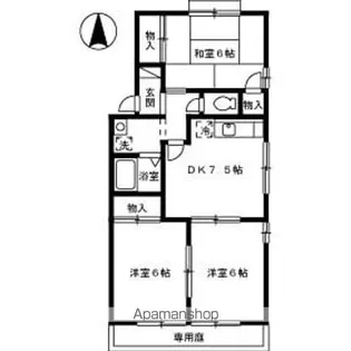 グリーンパーク【101号室】の間取り