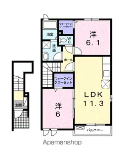 ヴィル クレール B【2階】の間取り