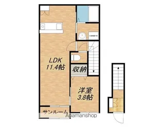 サチクル石塚【2階】の間取り
