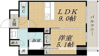DIMUS新大阪【9階】の間取り