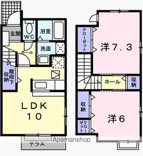 プレインカーサ【1階】の間取り
