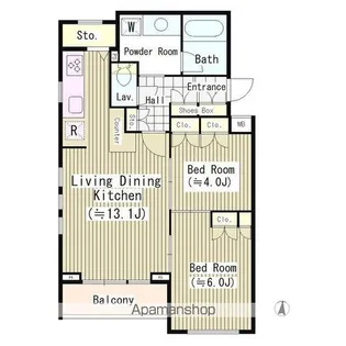 エル・セレーノ南麻布【2階】の間取り