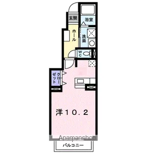 シャン・ミリューⅡC【101号室】の間取り