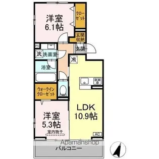 リシェスみのり台 A・B・C B棟【3階】の間取り