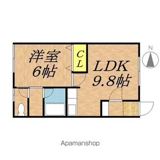 峰田ハイツ【2階】の間取り