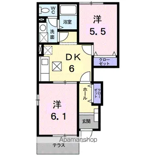 セトルⅡ【1階】の間取り