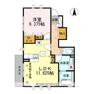 ビラージュ玉川学園 A【1階】の間取り
