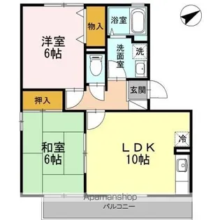 リベルテS. A棟【2階】の間取り