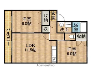 グランディールC【2階】の間取り