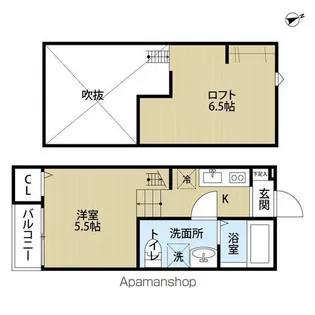 オーリス八千代【1階】の間取り