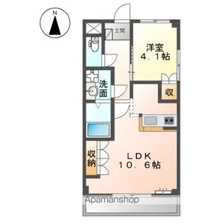 ウエストウィン【1階】の間取り