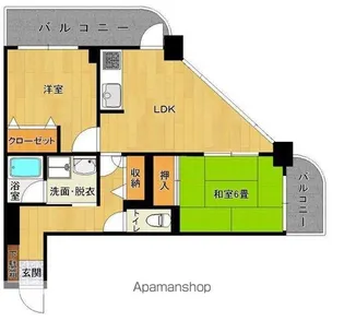 シャンヴル箱崎【302号室】の間取り