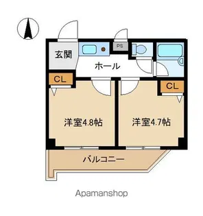 アソシエ横浜【4階】の間取り