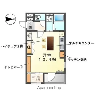 トウリ ルームズ【3階】の間取り