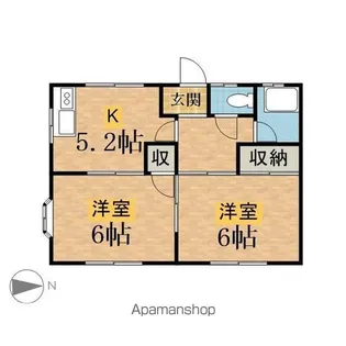 グランドール橋本【201号室】の間取り