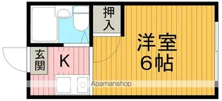 春日ハイツU棟【1階】の間取り