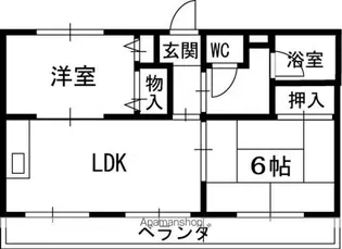 サンハイム渚【1階】の間取り