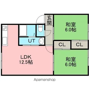 コーポ愛Ⅱ【205号室】の間取り