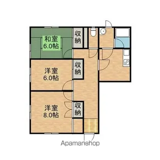 フローレンス茶畑【201号室】の間取り